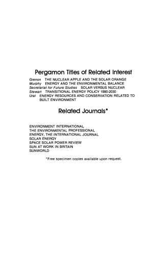 The Social Costs of Solar Energy. A Study of Photovoltaic Energy Systems
