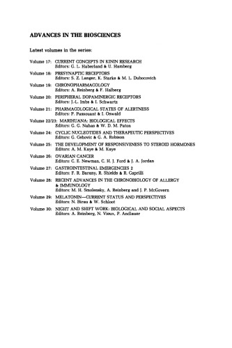 Recent Advances in Neuropsycho-Pharmacology. Selected Papers from the 12th Congress of the Collegium Internationale Neuro–Psychopharmacologicum, Göteborg, Sweden, 22–26 June 1980