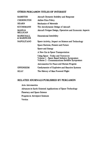 Gas Turbine Aero-Thermodynamics. With Special Reference to Aircraft Propulsion