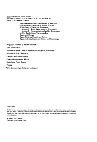 Applications of Space Developments. Selected Papers from the XXXI International Astronautical Congress, Tokyo, 21–28 September 1980