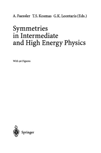 Symmetries in intermediate and high energy physics