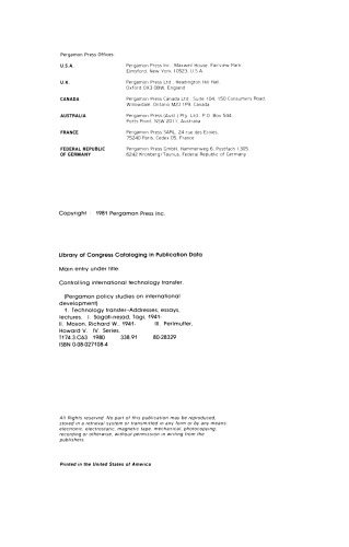 Controlling International Technology Transfer. Issues, Perspectives, and Policy Implications