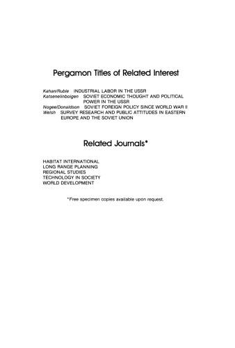 Soviet and East European Law and the Scientific–Technical Revolution