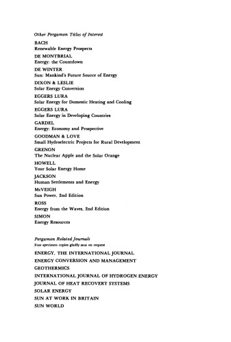 Energy for Rural and Island Communities. Proceedings of the Conference, Held at Inverness, Scotland, 22–24 September 1980