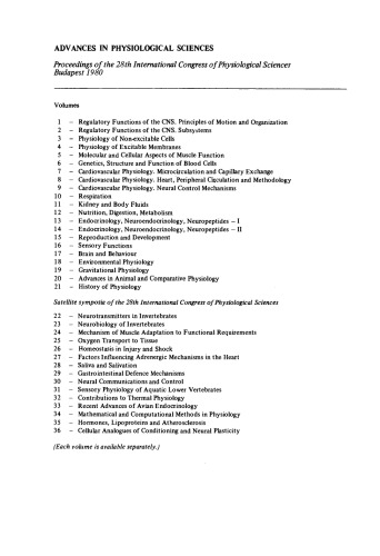 Factors Influencing Adrenergic Mechanisms in the Heart. Satellite Symposium of the 28th International Congress of Physiological Science, Visegrád, Hungary, 1980
