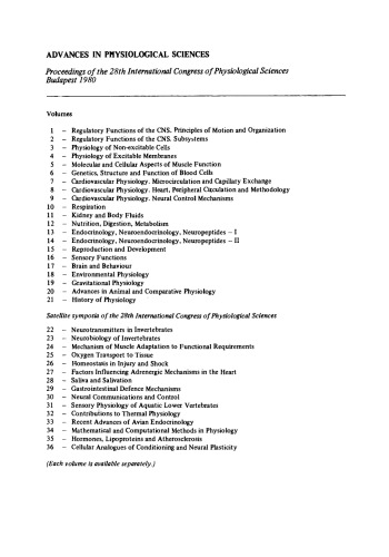 Saliva and Salivation. Satellite Symposium of the 28th International Congress of Physiological Sciences, Szkésfehérvár, Hungary, 1980
