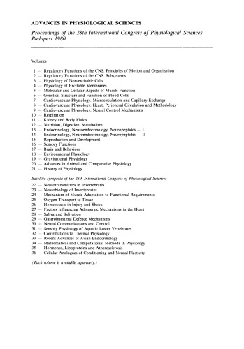 Contributions to Thermal Physiology. Satellite Symposium of the 28th International Congress of Physiological Sciences, Pécs, Hungary, 1980