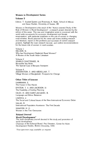 The Endless Day. Some Case Material on Asian Rural Women