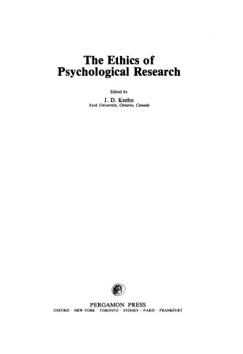 The Ethics of Psychological Research