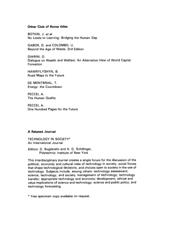 Microelectronics and Society. For Better or for Worse
