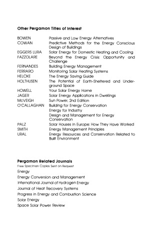 Passive and Low Energy Architecture. Proceedings of the Second International PLEA Conference, Crete, Greece, 28 June–1 July 1983