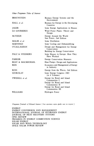 Alternative Energy Systems. Electrical Integration and Utilisation