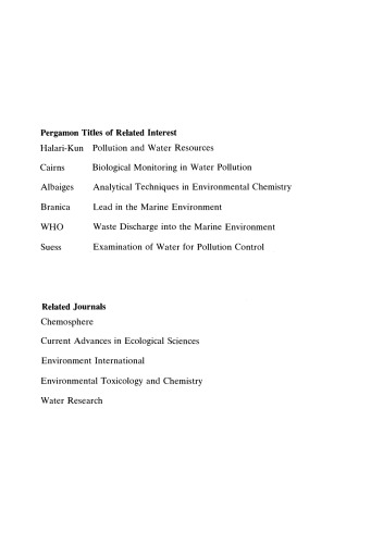 Oil in Freshwater: Chemistry, Biology, Countermeasure Technology. Proceedings of the Symposium of Oil Pollution in Freshwater, Edmonton, Alberta, Canada