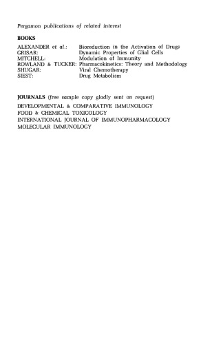 Advances in Immunopharmacology. Proceedings of the Third International Conference on Immunopharmacology, Florence, Italy, 6–9 May 1985