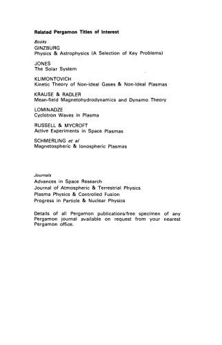 Fundamentals of Plasma Physics
