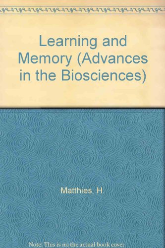Learning and Memory. Mechanisms of Information Storage in the Nervous System
