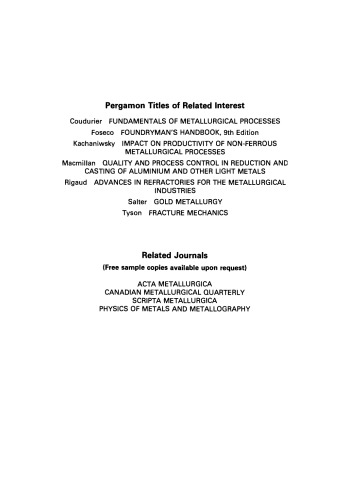 Proceedings of the Metallurgical Society of the Canadian Institute of Mining and Metallurgy