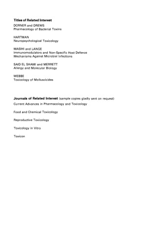 Natural Toxins. Characterization, Pharmacology and Therapeutics