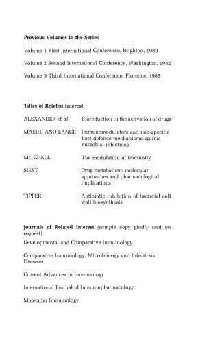 Advances in Immunopharmacology. Proceeding of the Fourth International Conference on Immunopharmacology, Osaka, Japan, 16–19 May 1988