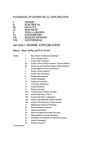 Seismic Coal Exploration. In-Seam Seismics