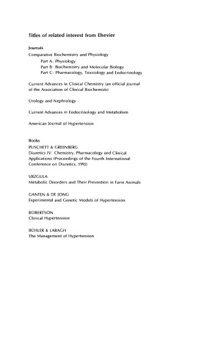 The Clinical Biology of Sodium. The Physiology and Pathophysiology of Sodium in Mammals