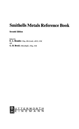 Smithells Metals Reference Book