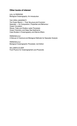 Introductory Dynamical Oceanography