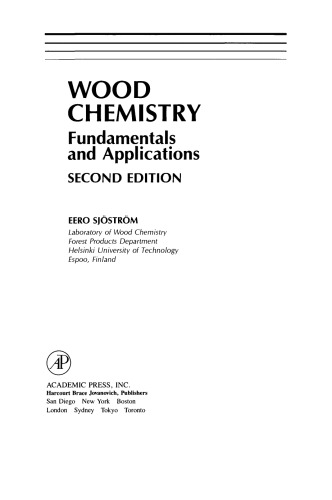 Wood Chemistry. Fundamentals and Applications