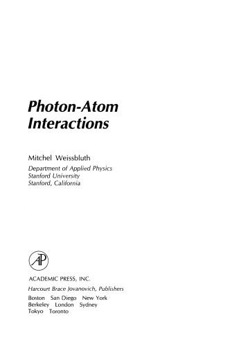 Photon-atom Interactions