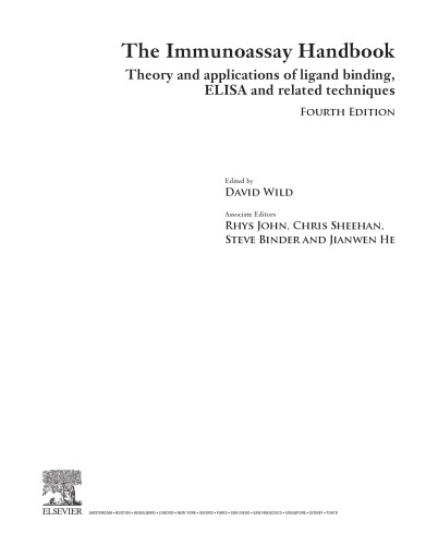 The Immunoassay Handbook. Theory and Applications of Ligand Binding, ELISA and Related Techniques