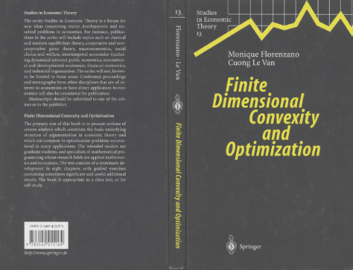 Finite dimensional convexity and optimization
