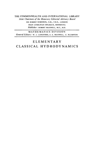 Elementary Classical Hydrodynamics