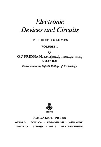 Electronic Devices and Circuits