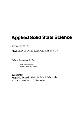 Magnetic Domain Walls in Bubble Materials. Advances in Materials and Device Research