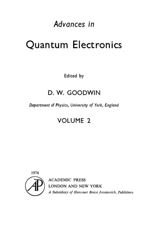 Advances in Quantum Electronics. Volume 2