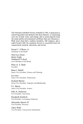 Audubon Wildlife Report 1987