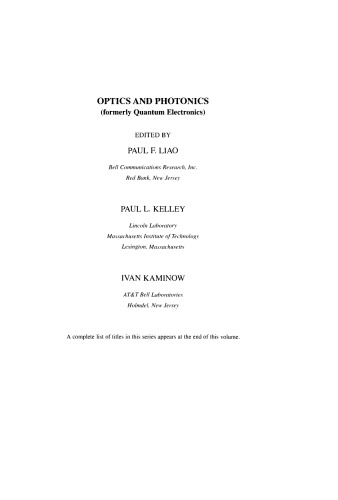 Nonlinear Fiber Optics. Formerly Quantum Electronics