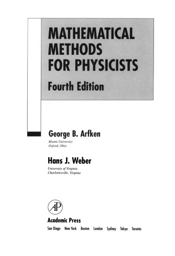 Mathematical Methods for Physicists