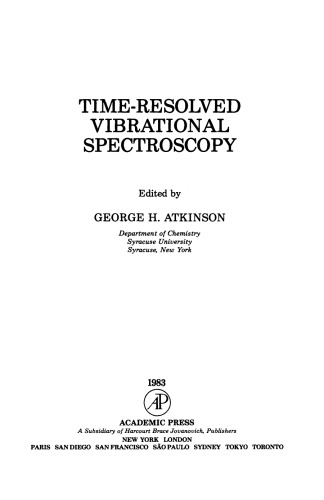 Time-resolved Vibrational Spectroscopy