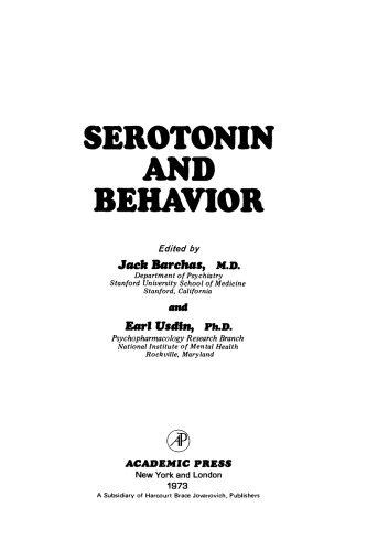 Serotonin and Behavior