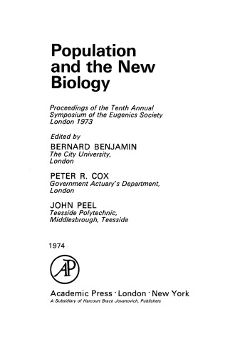 Population and the New Biology