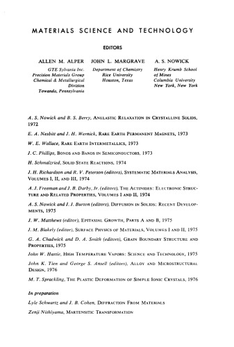 Surface Physics of Materials