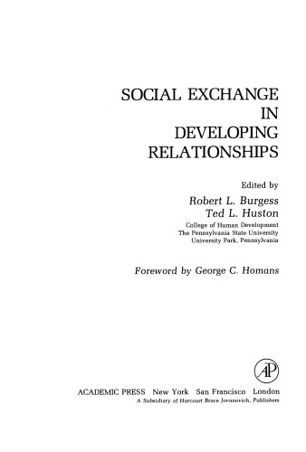 Social Exchange in Developing Relationships