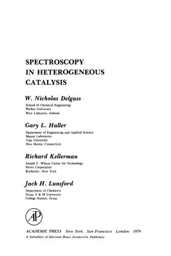 Spectroscopy in Heterogeneous Catalysis