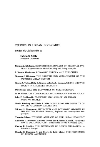 The Economics of Urban Amenities