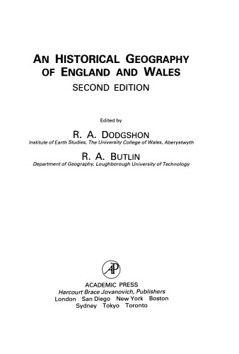 Historical Geography of England and Wales