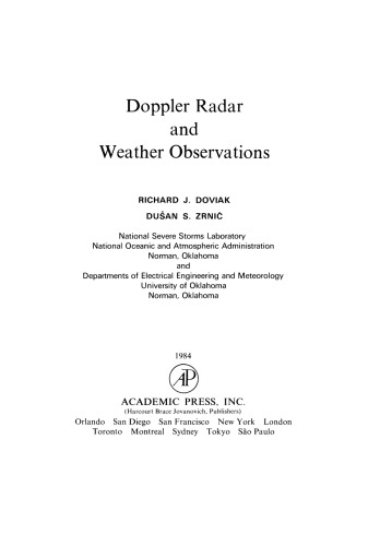 Doppler Radar and Weather Observations