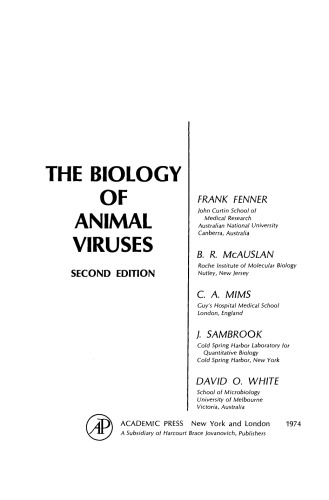 The Biology of Animal Viruses