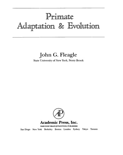 Primate Adaptation and Evolution