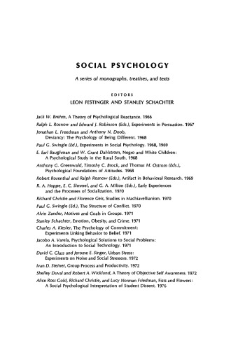 Deviancy. The Psychology of Being Different